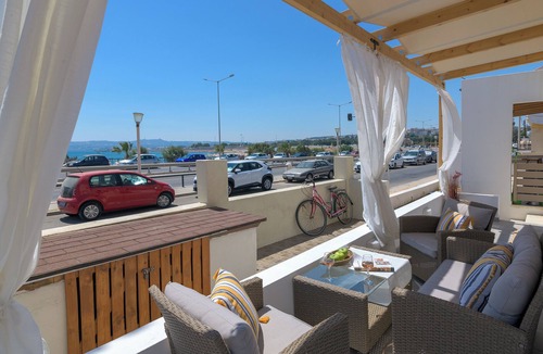Rhodes Town House | Renovated Beachfront-Rhodes Marina:Aquavista Home