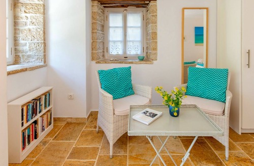 Lakka Apartment | Romantic studio in private olive grove & garden. 5 min walk to beach and village