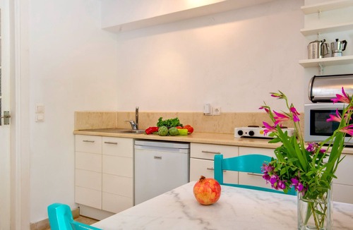 Lakka Apartment | Romantic studio in private olive grove & garden. 5 min walk to beach and village