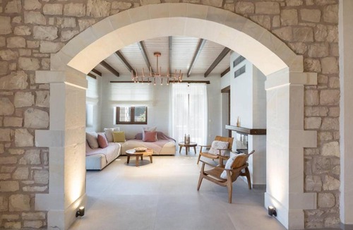 Geropotamos Villa | Sea View Villa Mia Casa with Private Pool, Ping-Pong & BBQ