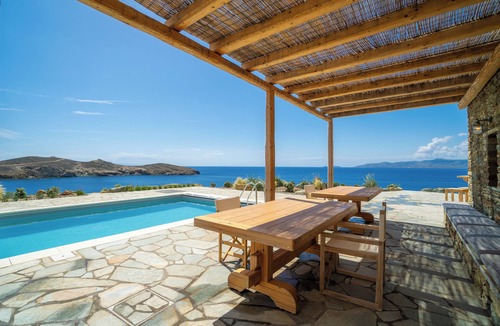 Andros Villa | Seahorse Villa Andros: Beachfront with Private Pool