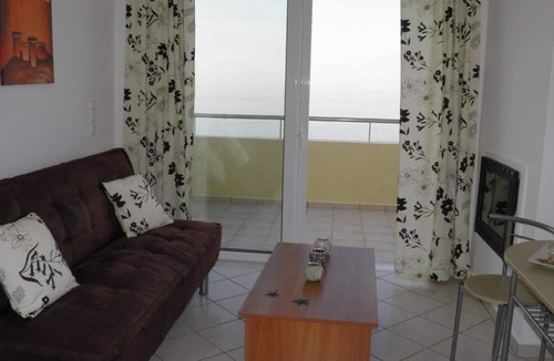 Kato Stalos Apartment | Spacious apartment with a fabulous view from the balcony