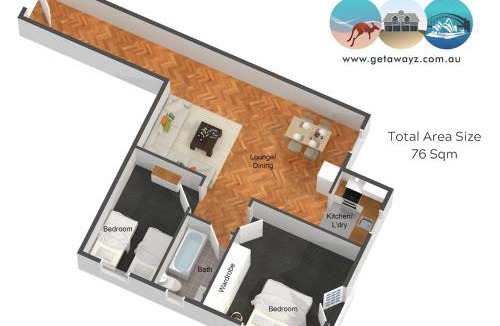 Kings Cross Apartment | St James, Art Deco Dream - 2 Bedrooms W Aircon