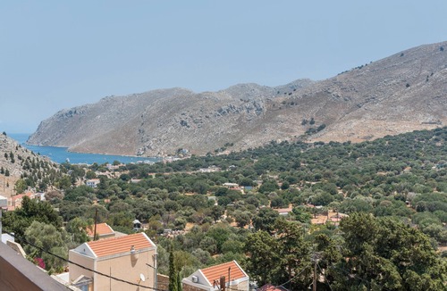 Pedi Apartment | Studio Apartment 'No 3 Superior Symi Nautilus' with Mountain View, Wi-Fi and Air Conditioning