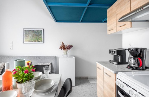 Ixia Apartment | Studio Apartment 'Sea Front In Ixia 2' with Private Garden, Wi-Fi and Air Conditioning