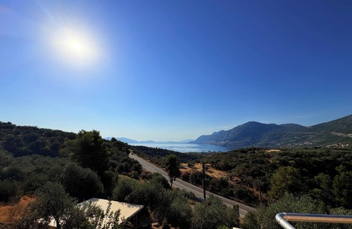 Melissopetra House | Stunning Mediterranean 2-Bedroom Villa: Panoramic Sea Views & Private Gardens