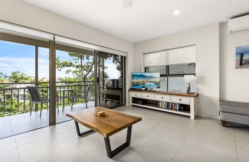 Noosa Heads Apartment | Sundowner 3 - A fantastic view over Laguna Bay to the Noosa North Shore beach.