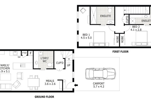 Trentham House | Trentham Central Villas, Villa 3 - 2 Bedroom Ensuite