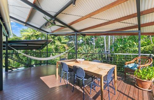 Rapid Creek House | Tropical Luxe Treehouse - Lush Poolside Living