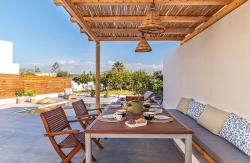 Kattavia Villa | Viila Elaoria, Furnished Terrace, Rhodes