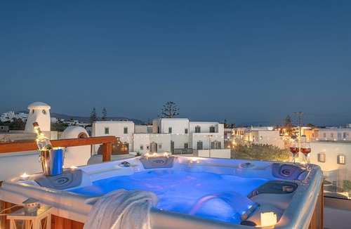 Agia Anna Villa | Villa Calivion, Private Outdoor Hot Tub, Furnished Terrace, Shared Pool, Naxos