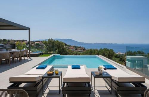 Ravdoucha Villa | Villa Ekphrasis with sea view and jacuzzi