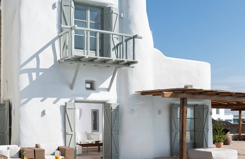 Mykonos Town House | Villa Leon Majestic Unlimited View to the Infinite Blue Waters of the Aegean