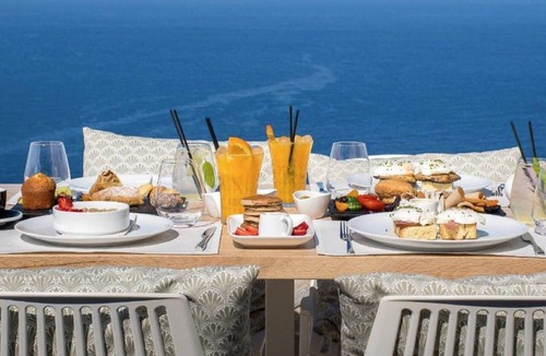 Areopoli Villa | Villa Solyra, Divine Sea Views, Private Hot Tub, Furnished Terrace, Shared.