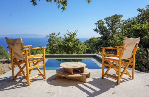 Mandraki House | villasglamp. Old Stone House in 2 000 sqm garden. Plunge pool. Sea Views.