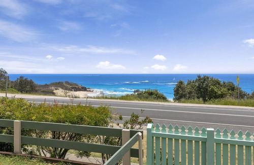 Point Lookout Apartment | Watch whales and passing ships from your covered deck.