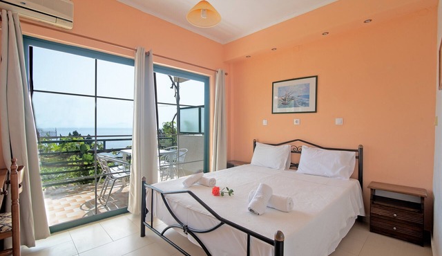 Apartment 'Andromaches Large' with Sea View & Shared Pool in Corfu