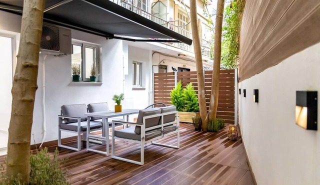 Backyard modern house Nea Smyrni in Nea Smirni
