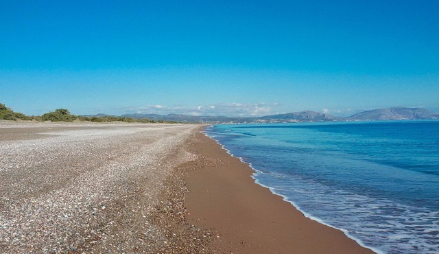 beachfront villa in Gennadi on secluded beach