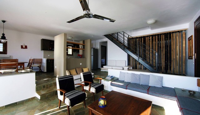 Elegant beachfront house with amazing sea view and beautiful garden