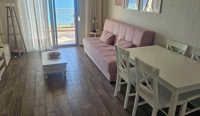 In front of the beach! Spacious apartment with amazing view. in Χαλκιδικη