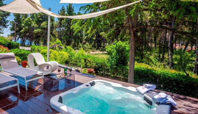 Lost Palms Sani Villa With Jacuzzi and Pool in Sane