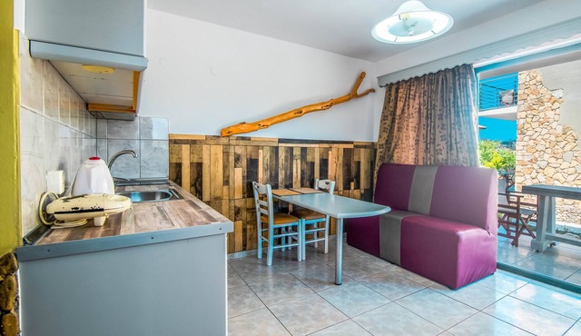 'Mirage Arillas Studio Type A9' next to Beach with Balcony, Shared Pool & Wi-Fi in corfu
