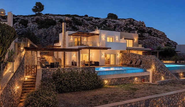 Miranda Infinity Pool Villa Pefkos Rhodes