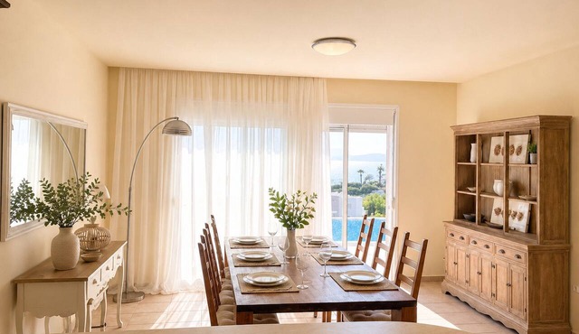 Miranda Infinity Pool Villa with Sea Views in Pefkos