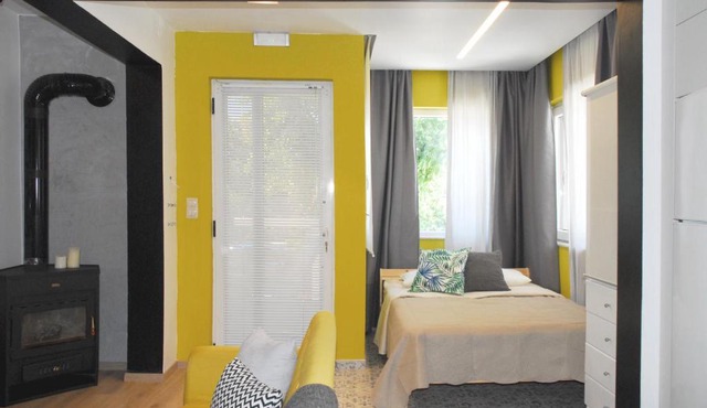 Modern house with garden and bathroom TV in front of the Venetial Walls in Heraklio Town