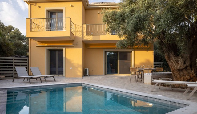 New 3-bedroom modern villa with private pool, surrounded by olive trees. in Lefkada
