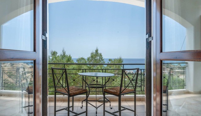 Panoramablick auf das Libysche Meer im SeaCrete House! in Keratokampos