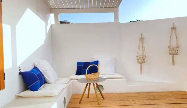Patmos Sunshine Houses|5 Min Walk to Skala Square - Sea view 1 Bedroom Apartment