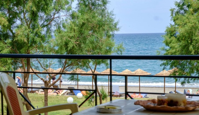 Seafront Paradise With Sand Yard 10 M. From Beach! in Platanias