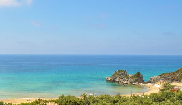 Studio Apartments With Pool Panorama sea View Pelekas Beach Corfu in Corfu