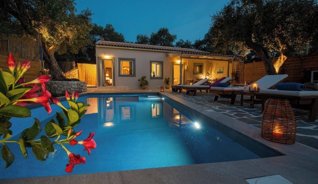 Suite Home Villa nYour Paxos Paradise – Pool, Garden, Beaches Just Steps Away in Gaios