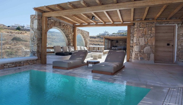 Ultimate Mykonian Retreat w/Pool Jacuzzi and View