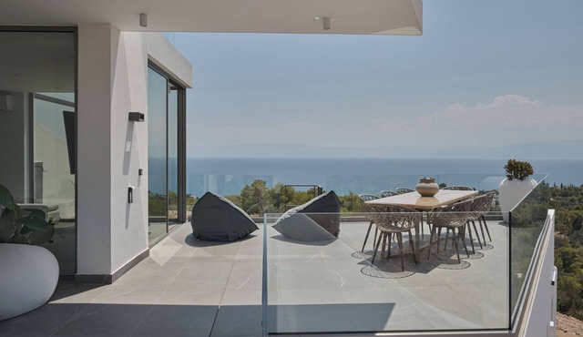 Villa Anthos | Sea-view Villa with Pool & Jacuzzi in Kilada