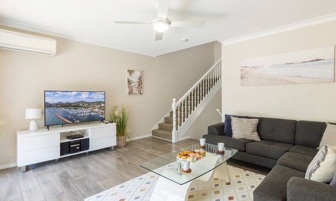 Nelson Bay House | Bushmans, 9 24 Tomaree Street - Spacious townhouse with air conditioning and close to Nelson Bay Town Centre