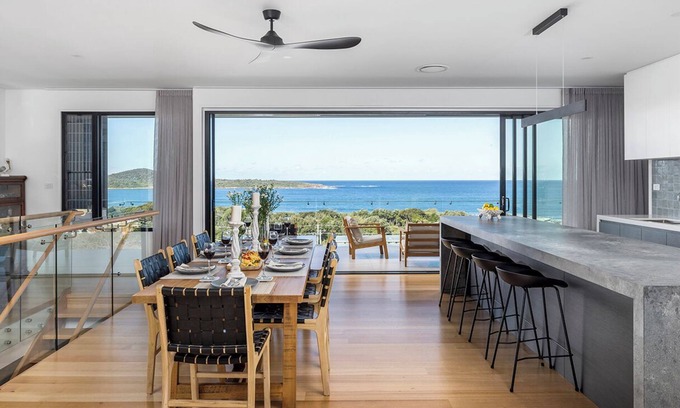 Fingal Bay House | Fingal Bay Panorama - Panoramic Ocean Views, 300m to Beach with Pool Table