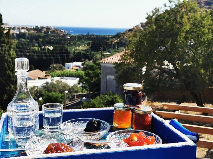 Andros Town House | Andros Traditional Home with Sea View Terrace