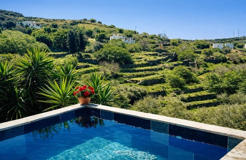 Andros Villa | Villa Kotseli: Traditional Stone House with Pool & Sunset Sea Views