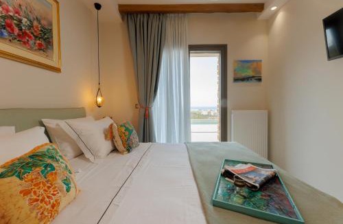 Kastraki Apartment | Naxos near Kastraki beach house with sea view and pool