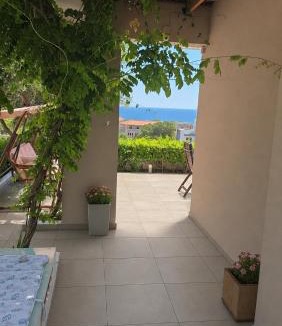 Rhodes Town Villa | Alkion Villa Sea View, Olive Tree Garden & Spacious Terrace