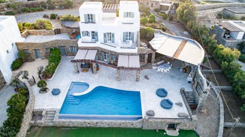 Ornos Villa | Melangio 6 BR Villa Private Pool & Sea View - Aleomandra Mykonos