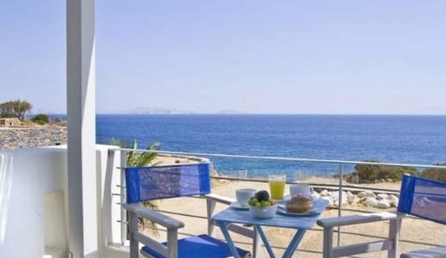 Naxos Beachfront House with breathtaking sea view and private beach! in Moutsouna