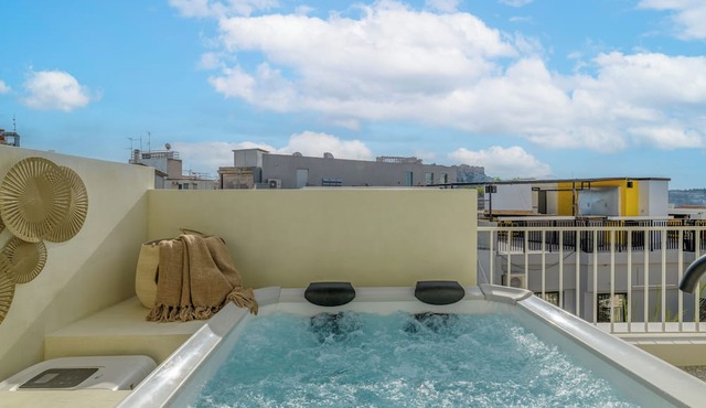 Acropolis View Retreat with 2 Private Plunge Pools in Athina
